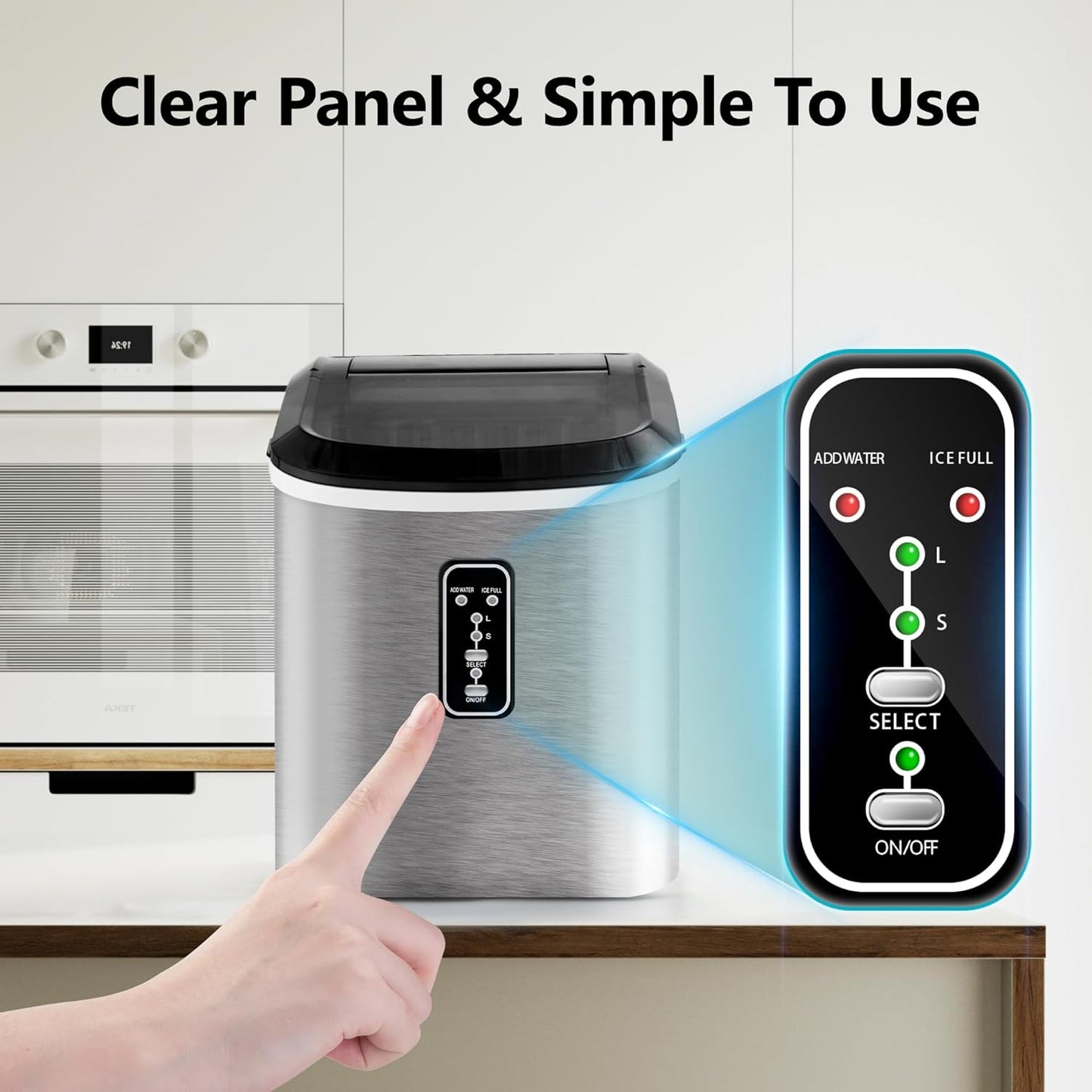 🥶 Euhomy Nugget Ice Maker – 34 lb/Day Sonic Ice Machine | Ready in 6 Min 🎉
