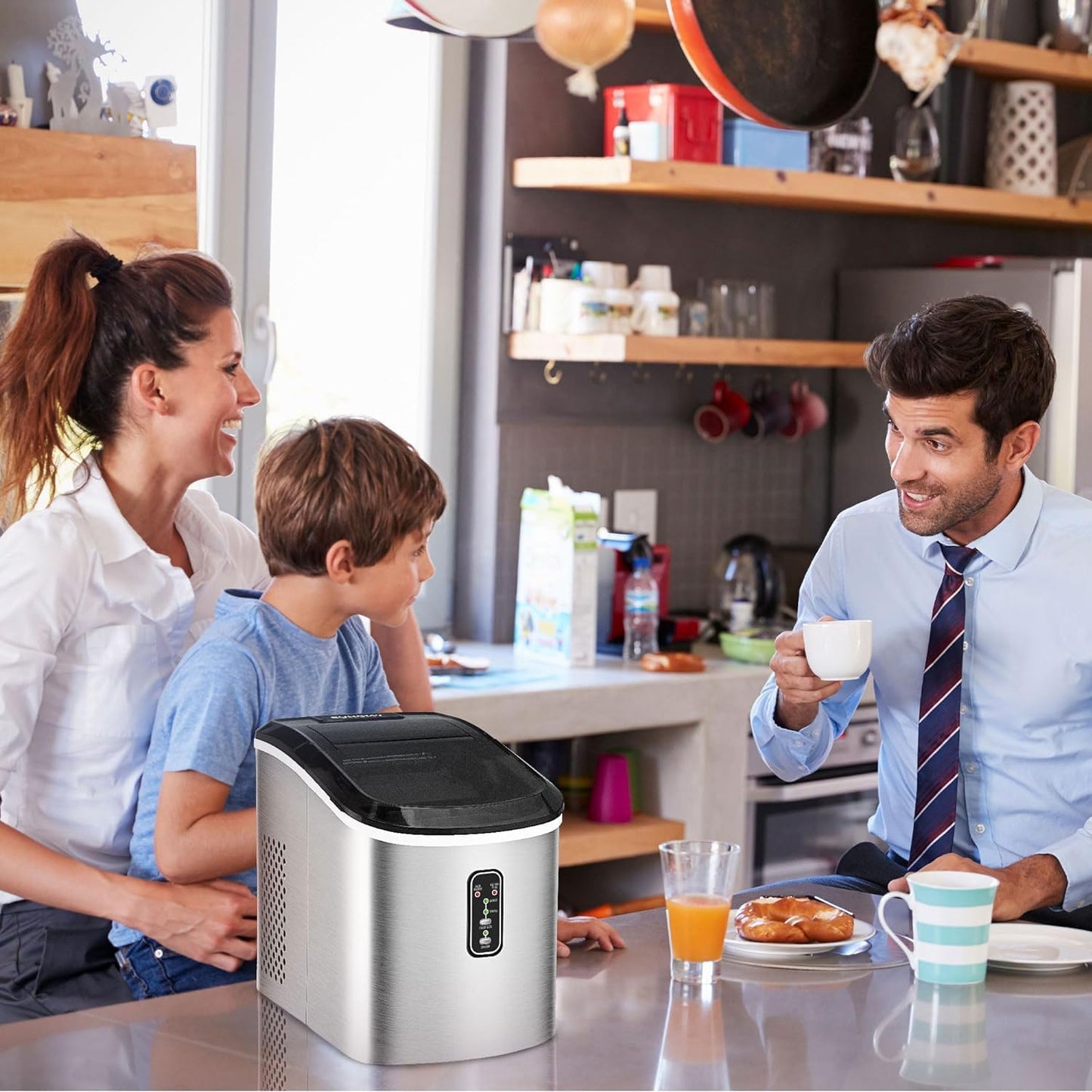 🥶 Euhomy Nugget Ice Maker – 34 lb/Day Sonic Ice Machine | Ready in 6 Min 🎉