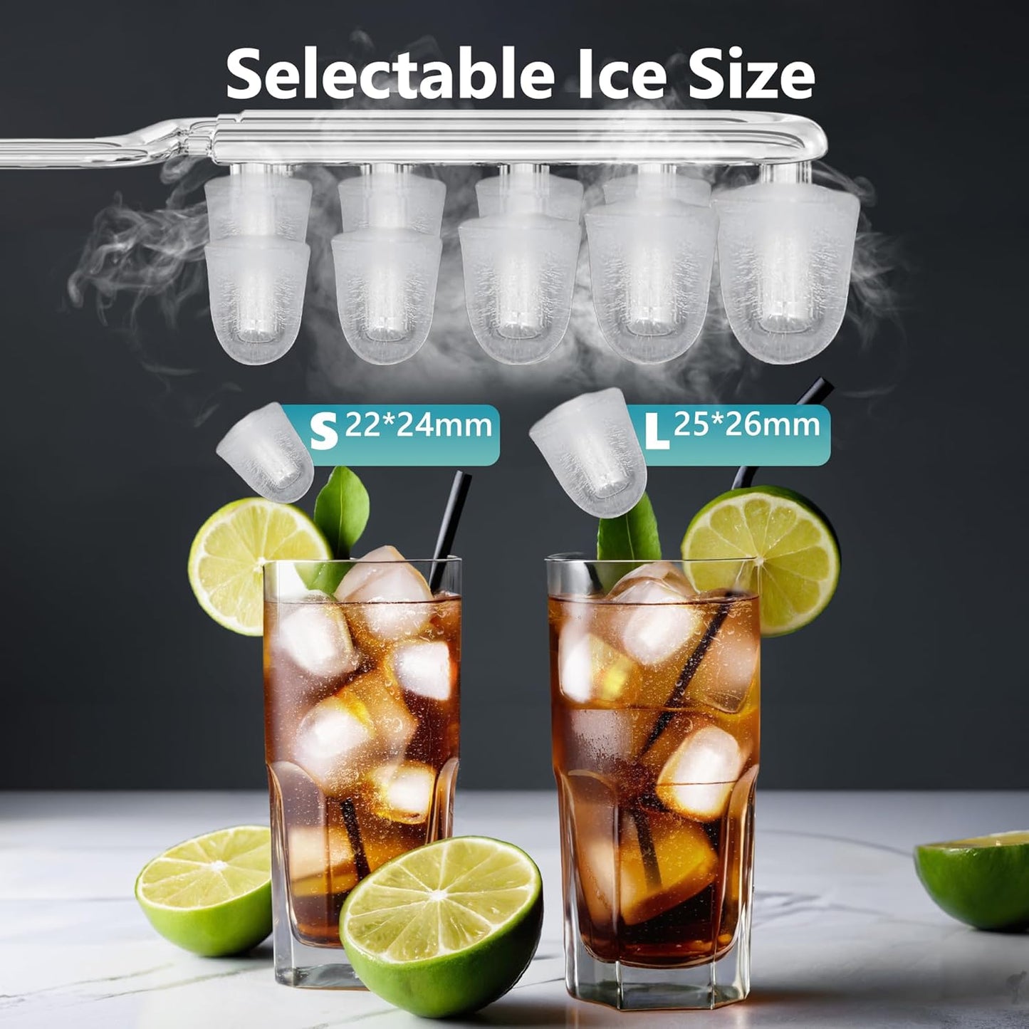🥶 Euhomy Nugget Ice Maker – 34 lb/Day Sonic Ice Machine | Ready in 6 Min 🎉